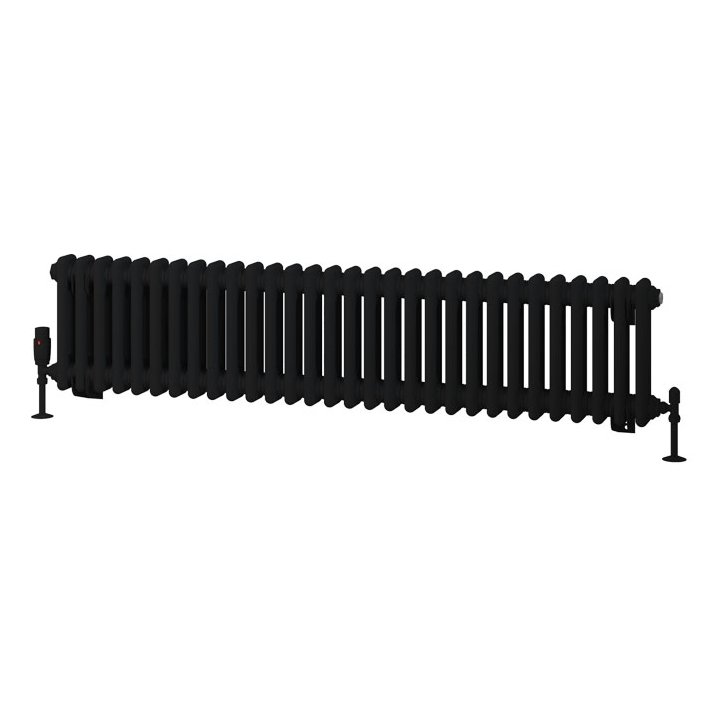 Rivassa 2 Column Radiator 300 x 1373mm - Matt Black