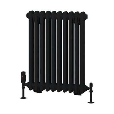 Rivassa 2 Column Radiator 600 x 473mm - Matt Black