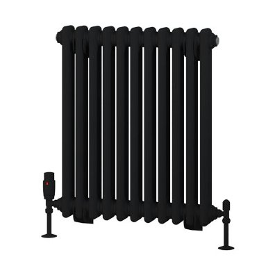 Rivassa 2 Column Radiator 600 x 518mm - Matt Black