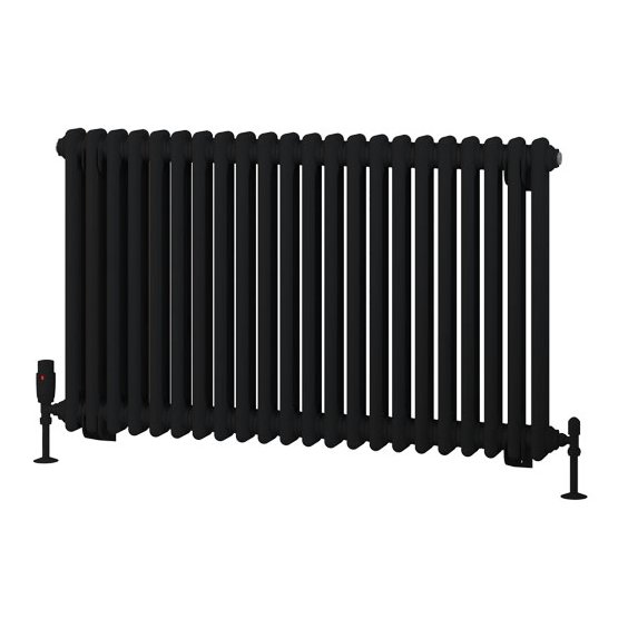Rivassa 2 Column Radiator 600 x 1010mm - Matt Black