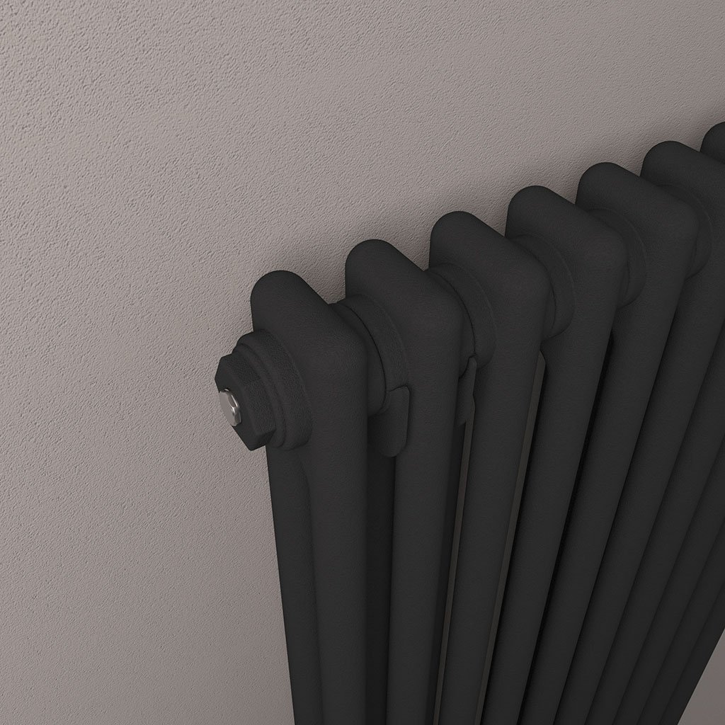 Rivassa 2 Column Radiator 600 x 1010mm - Matt Black