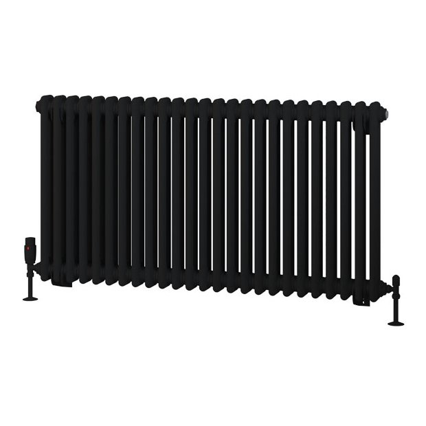 Rivassa 2 Column Radiator 600 x 1148mm - Matt Black