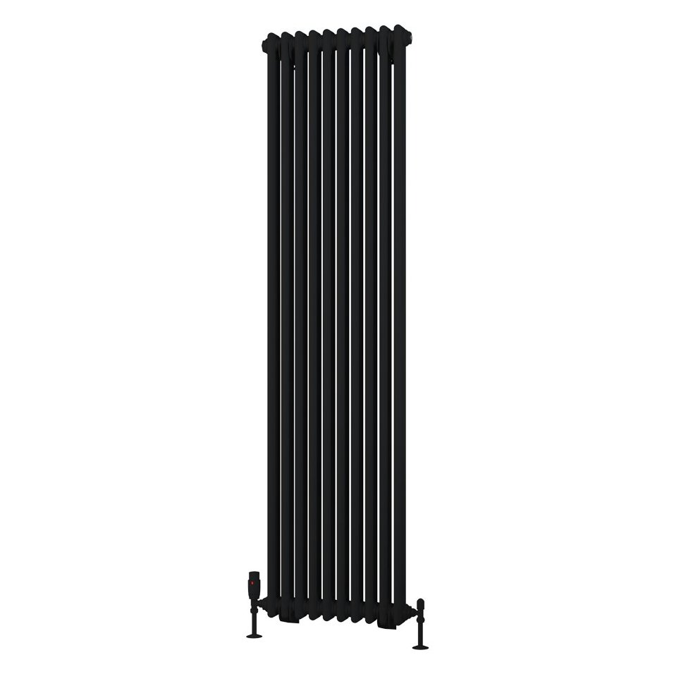 Rivassa 2 Column Radiator 1800 x 473mm - Matt Black