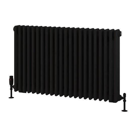 Rivassa 3 Column Radiator 600 x 1010mm - Matt Black