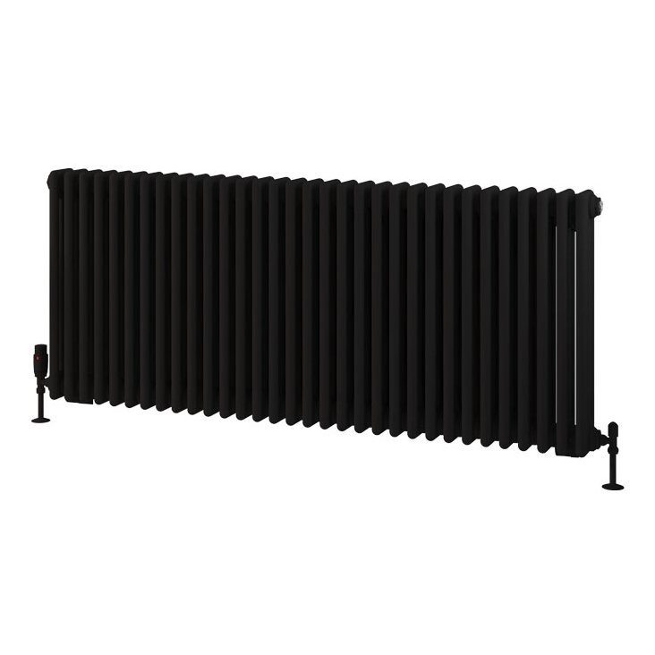 Rivassa 3 Column Radiator 600 x 1460mm - Matt Black