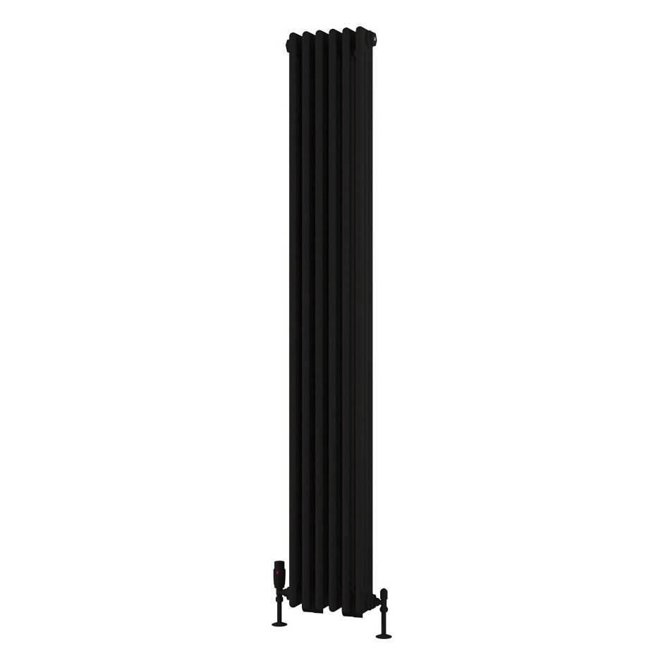 Rivassa 3 Column Radiator 1800 x 293mm - Matt Black