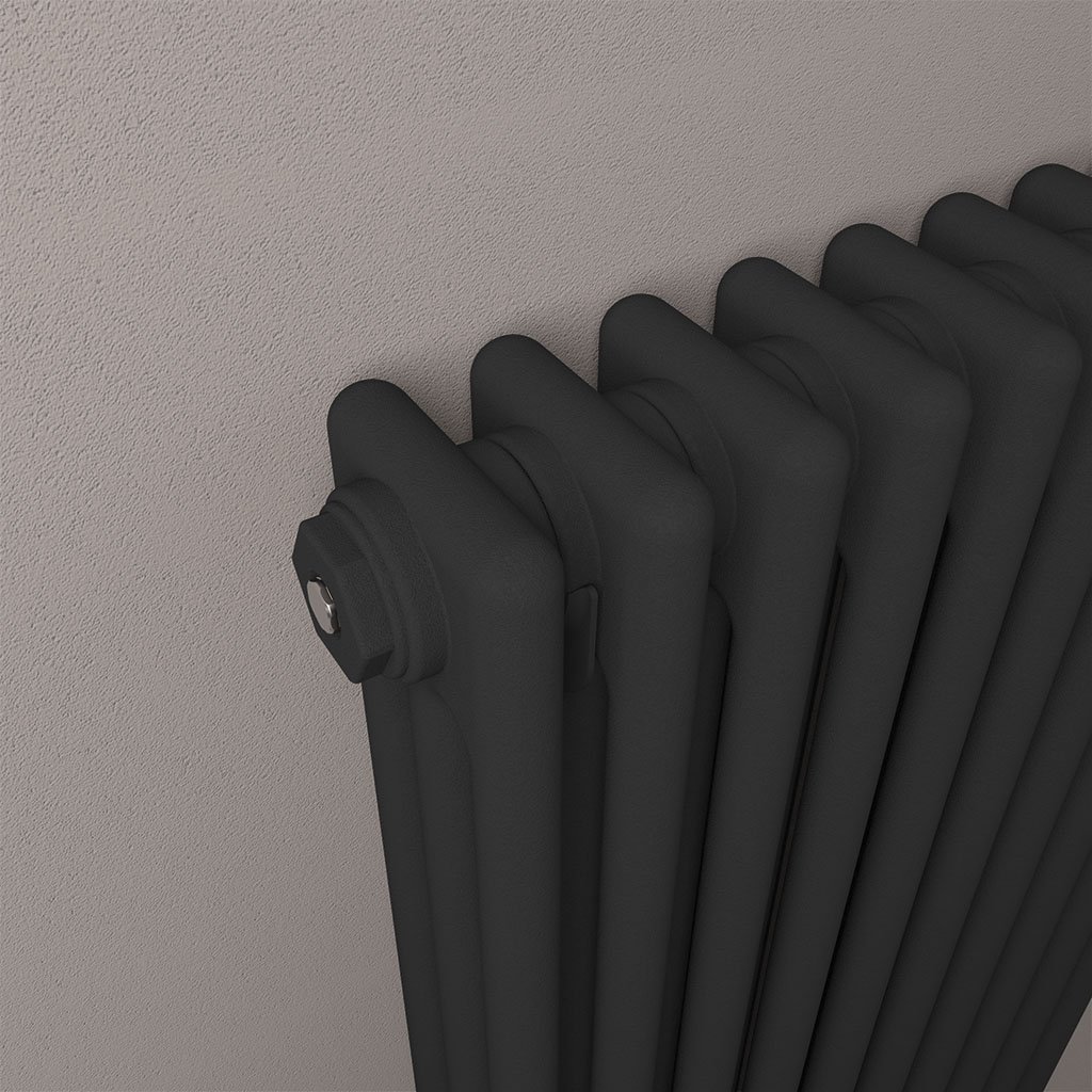 Rivassa 3 Column Radiator 1800 x 293mm - Matt Black