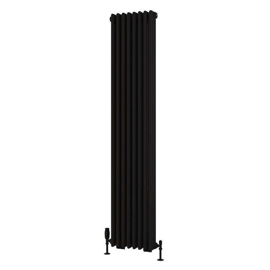 Rivassa 3 Column Radiator 1800 x 383mm - Matt Black