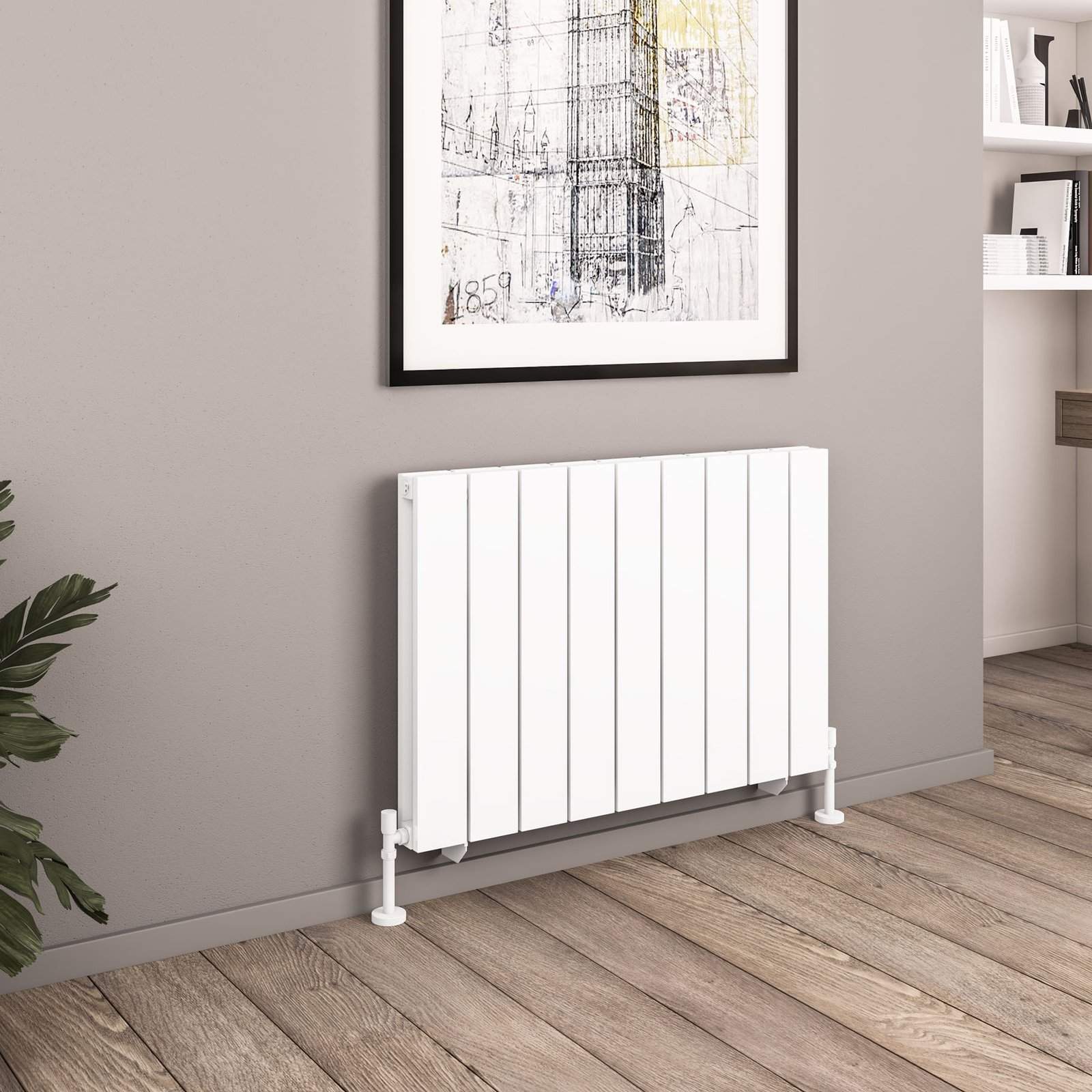 Queenswood 600 x 873 Aluminium Radiator - Matt White