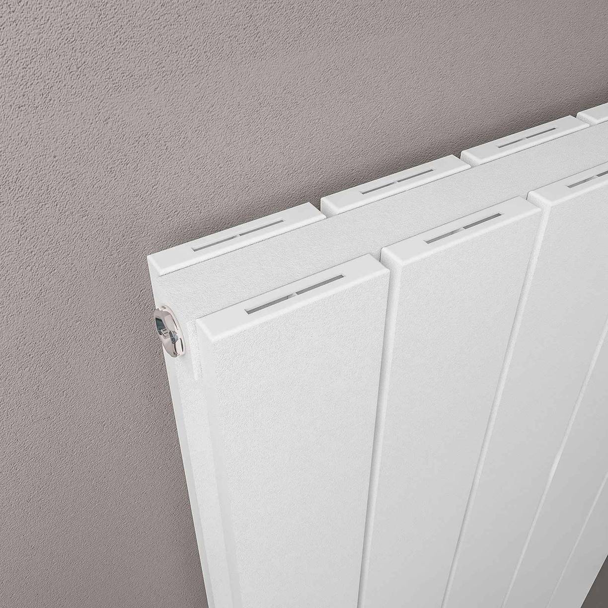 Queenswood 600 x 1261 Aluminium Radiator - Matt White