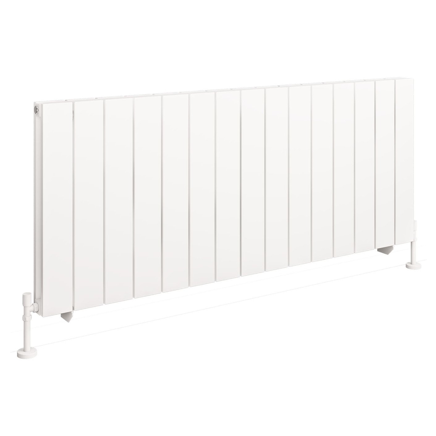Queenswood 600 x 1455 Aluminium Radiator - Matt White