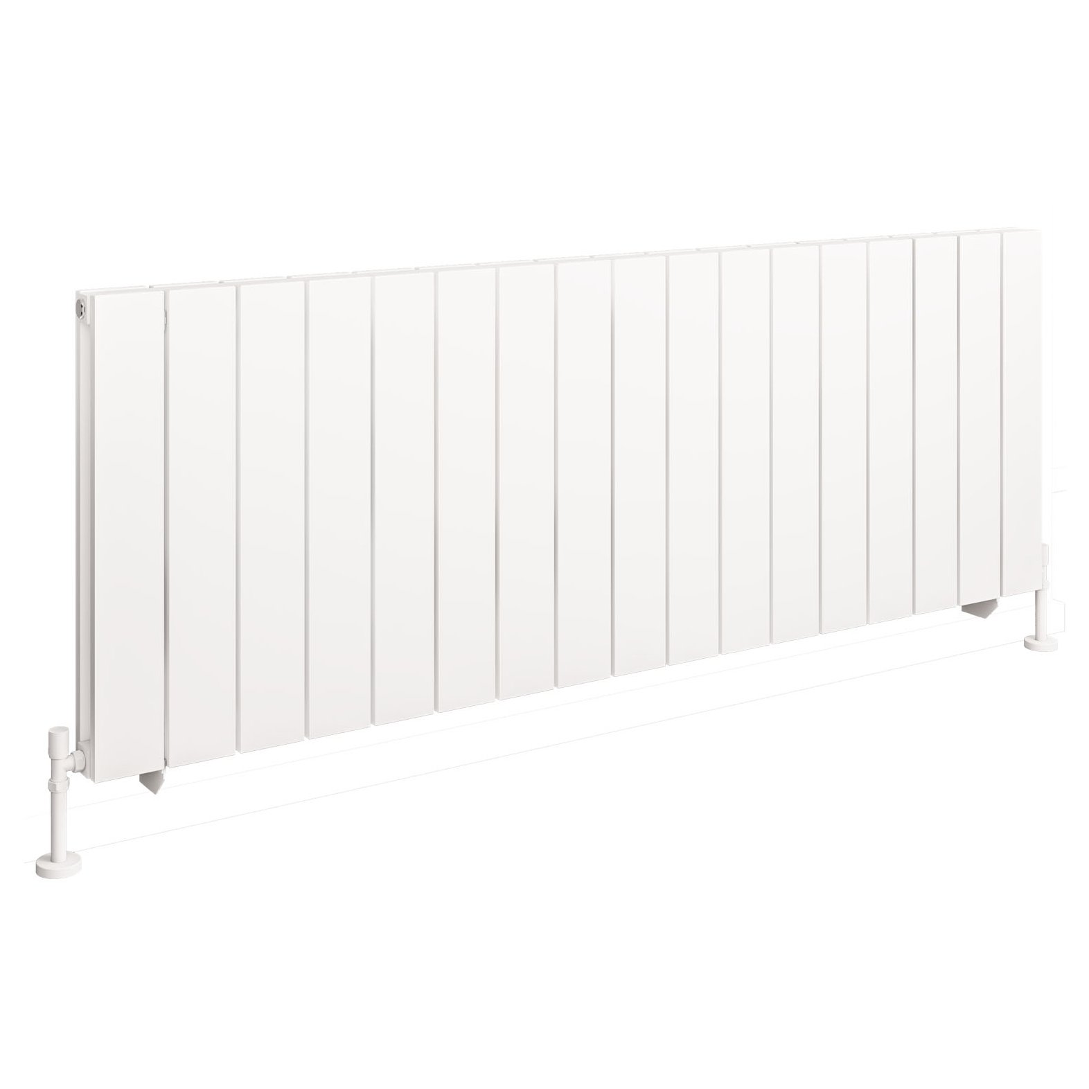 Queenswood 600 x 1649 Aluminium Radiator - Matt White