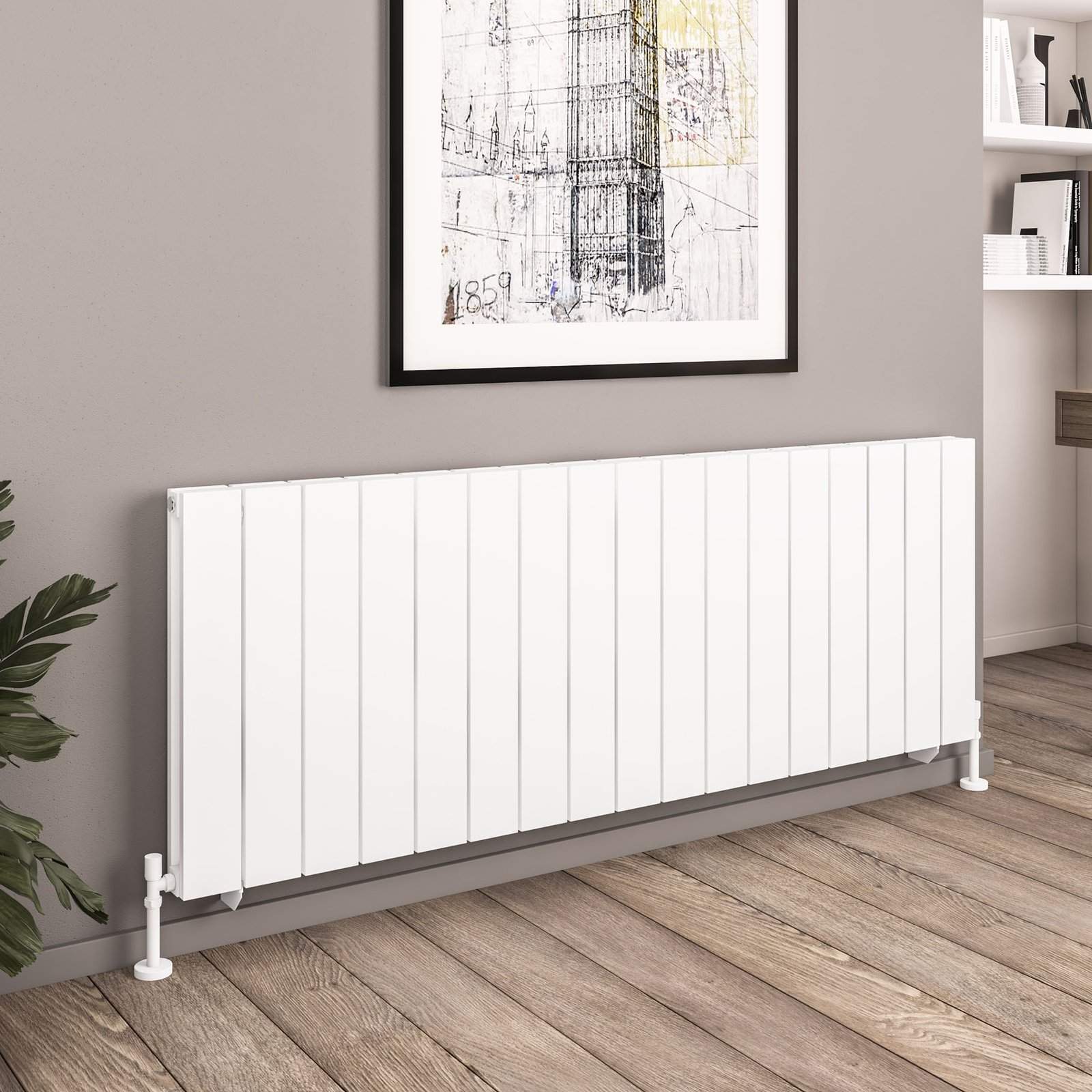 Queenswood 600 x 1649 Aluminium Radiator - Matt White