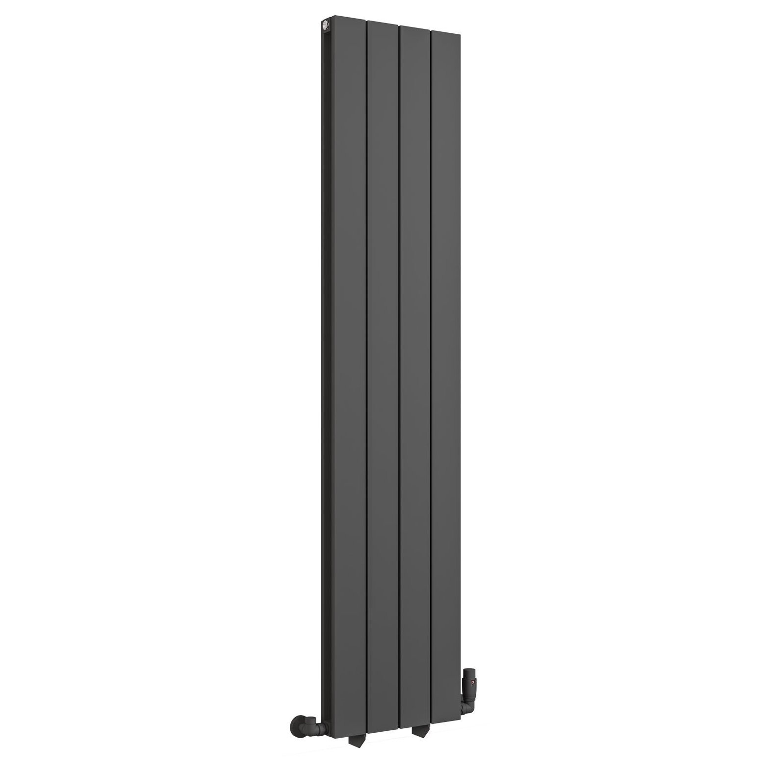 Queenswood 1800 x 388 Aluminium Radiator - Matt Anthracite