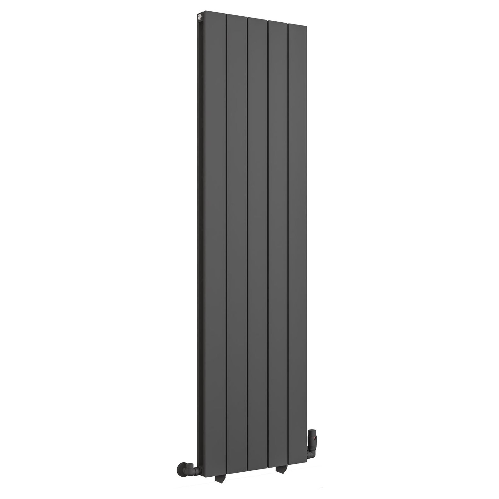 Queenswood 1800 x 485 Aluminium Radiator - Matt Anthracite