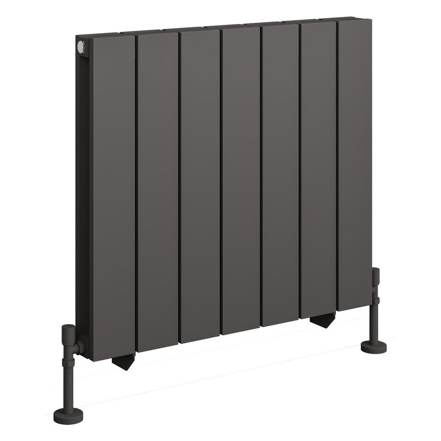 Queenswood 600 x 679 Aluminium Radiator - Matt Anthracite