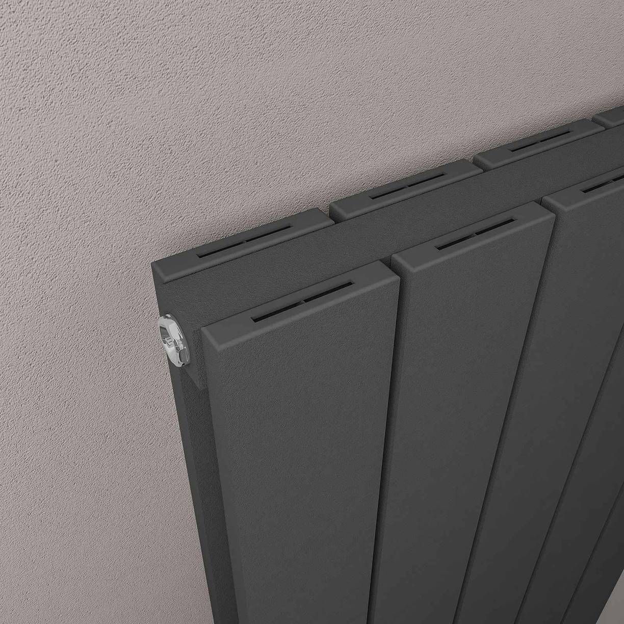 Queenswood 600 x 679 Aluminium Radiator - Matt Anthracite