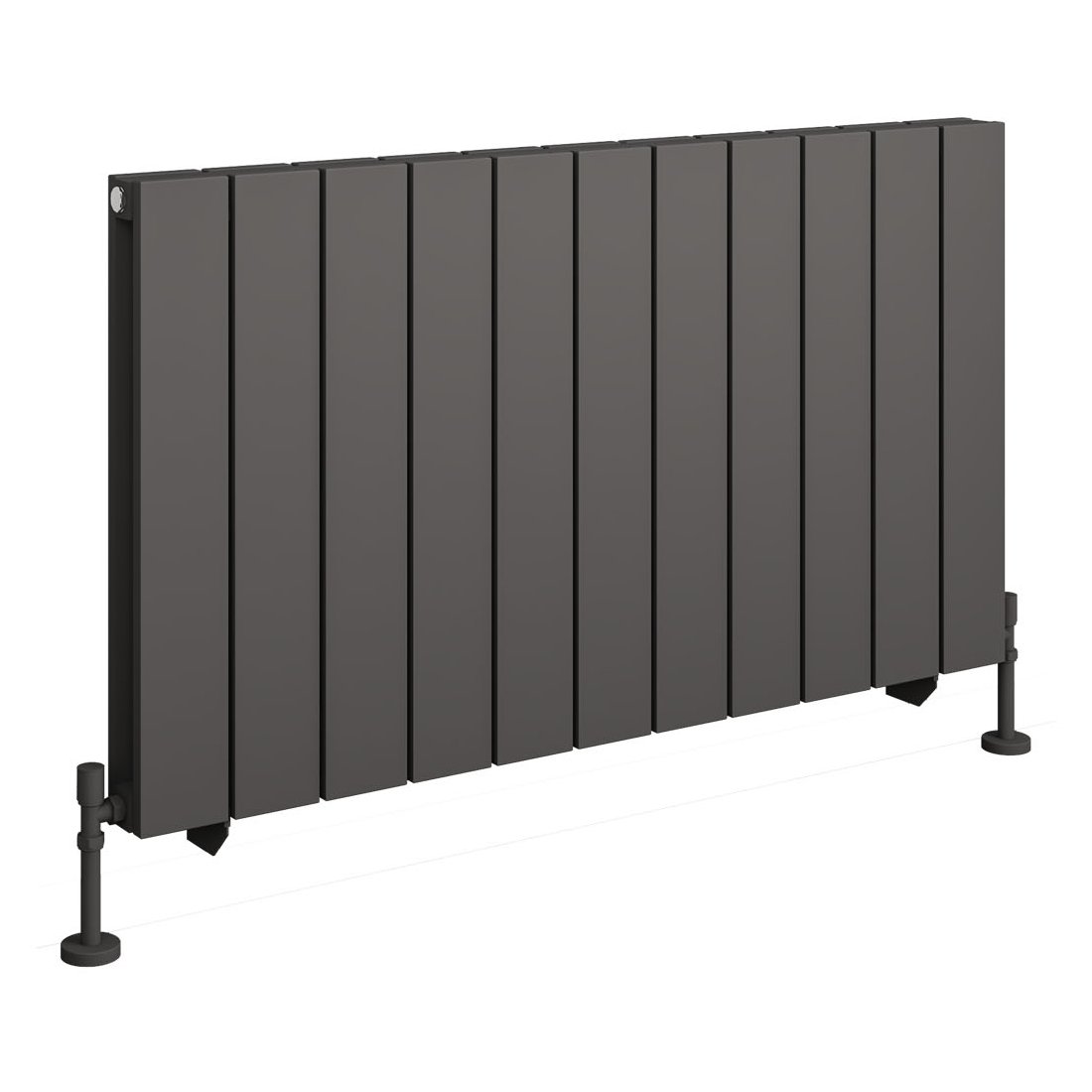 Queenswood 600 x 1067 Aluminium Radiator - Matt Anthracite