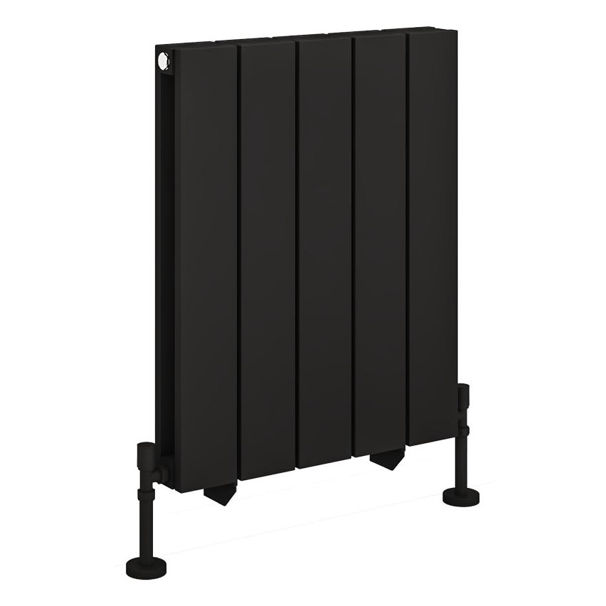 Queenswood 600 x 485 Aluminium Radiator - Matt Black