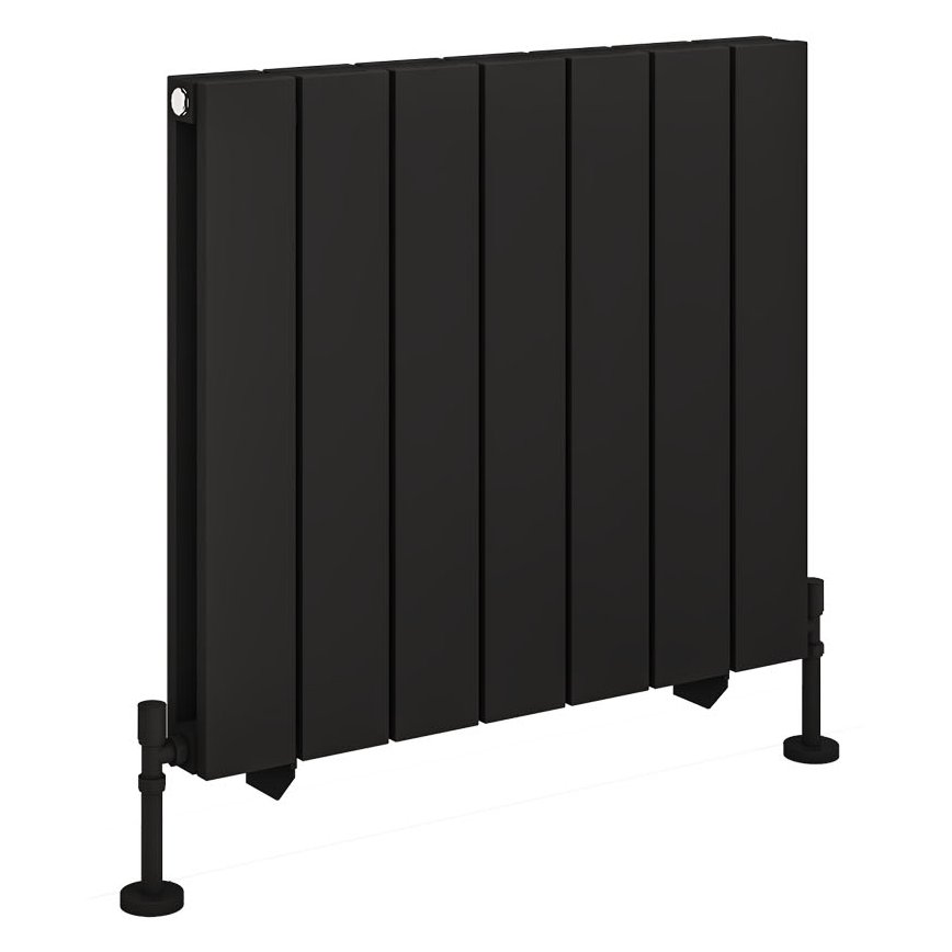Queenswood 600 x 679 Aluminium Radiator - Matt Black