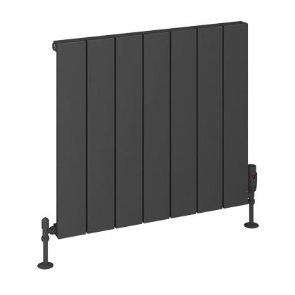 Rosano 600 x 660 Aluminium Radiator Matt Anthracite