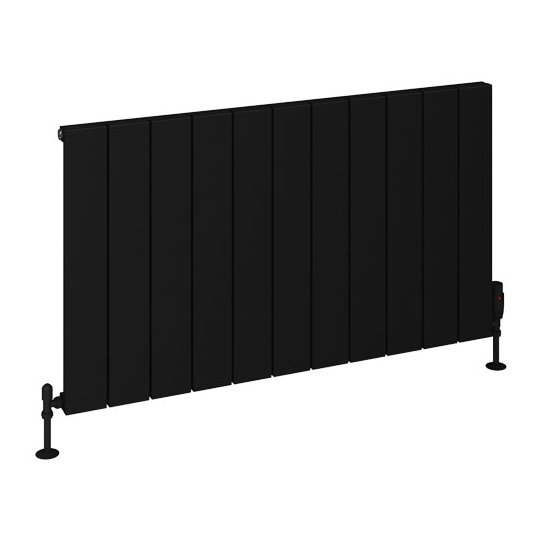 Rosano 600 x 1040 Aluminium Radiator Matt Black