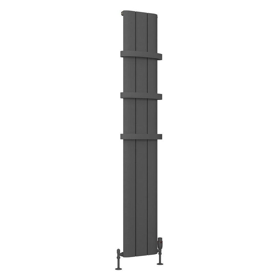 Peretti 1800 x 280 Aluminium Radiator Matt Anthracite