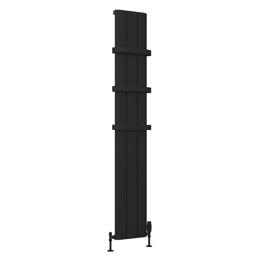Peretti 1800 x 280 Aluminium Radiator Matt Black