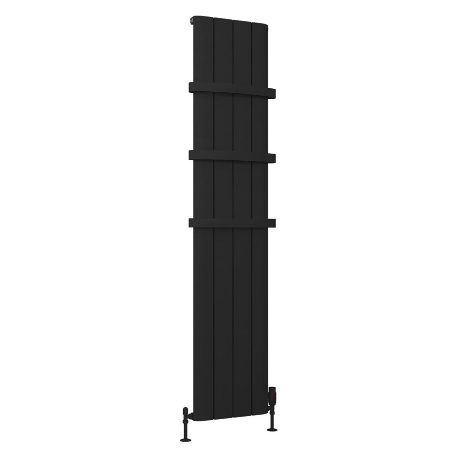 Peretti 1800 x 375 Aluminium Radiator Matt Black