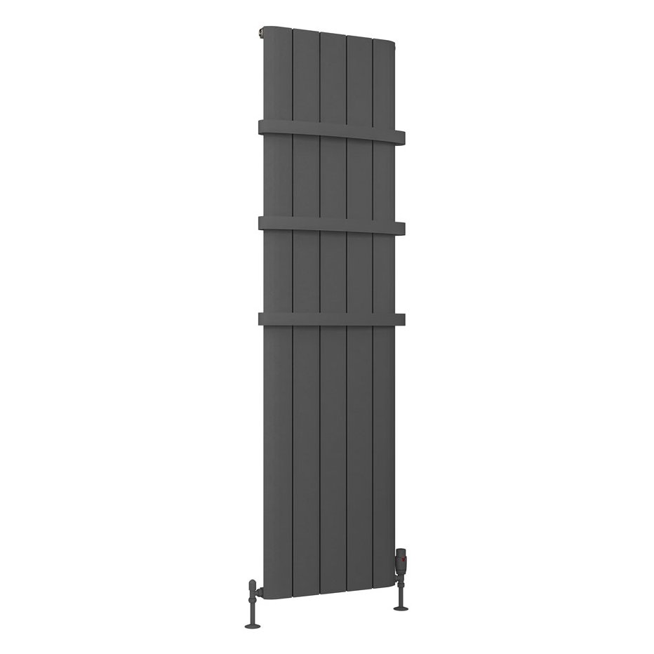 Peretti 1800 x 470 Aluminium Radiator Matt Anthracite
