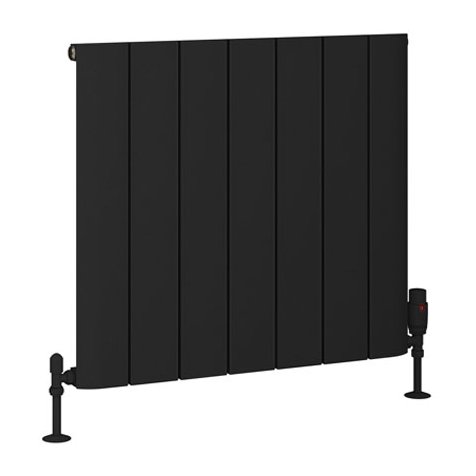 Peretti 600 x 660 Aluminium Radiator Matt Black