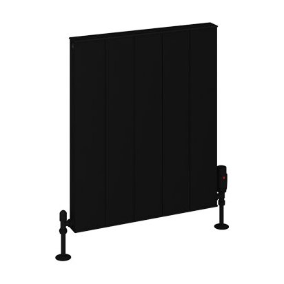Vesima 600 x 503 Aluminium Radiator Matt Black