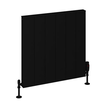 Vesima 600 x 603 Aluminium Radiator Matt Black