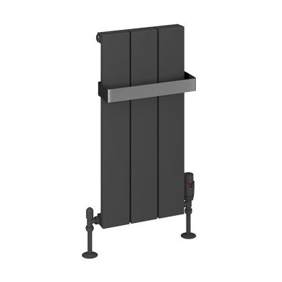 Rosano 600x280 Aluminium Radiator Matt Anthracite