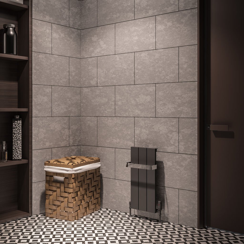 Rosano 600x280 Aluminium Radiator Matt Anthracite