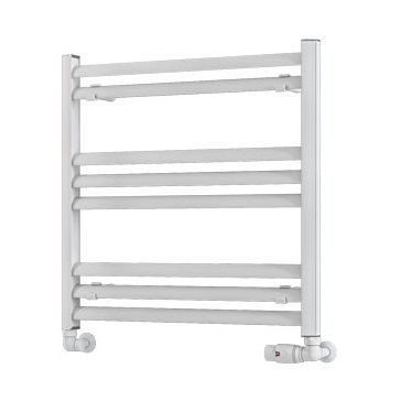Velor 600 x 600 Aluminium Towel Rail Matt White