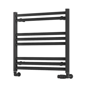 Velor 600 x 600 Aluminium Towel Rail Matt Anthracite
