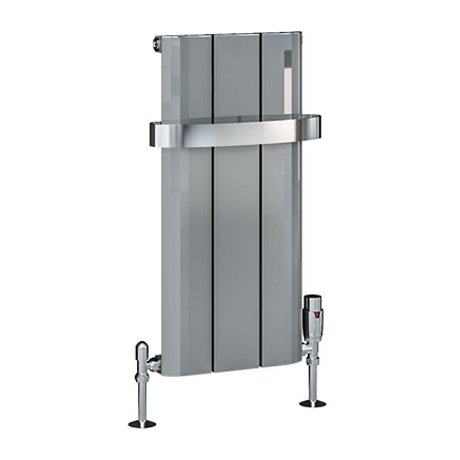 Peretti 600 x 280 Aluminium Radiator Polished Aluminium