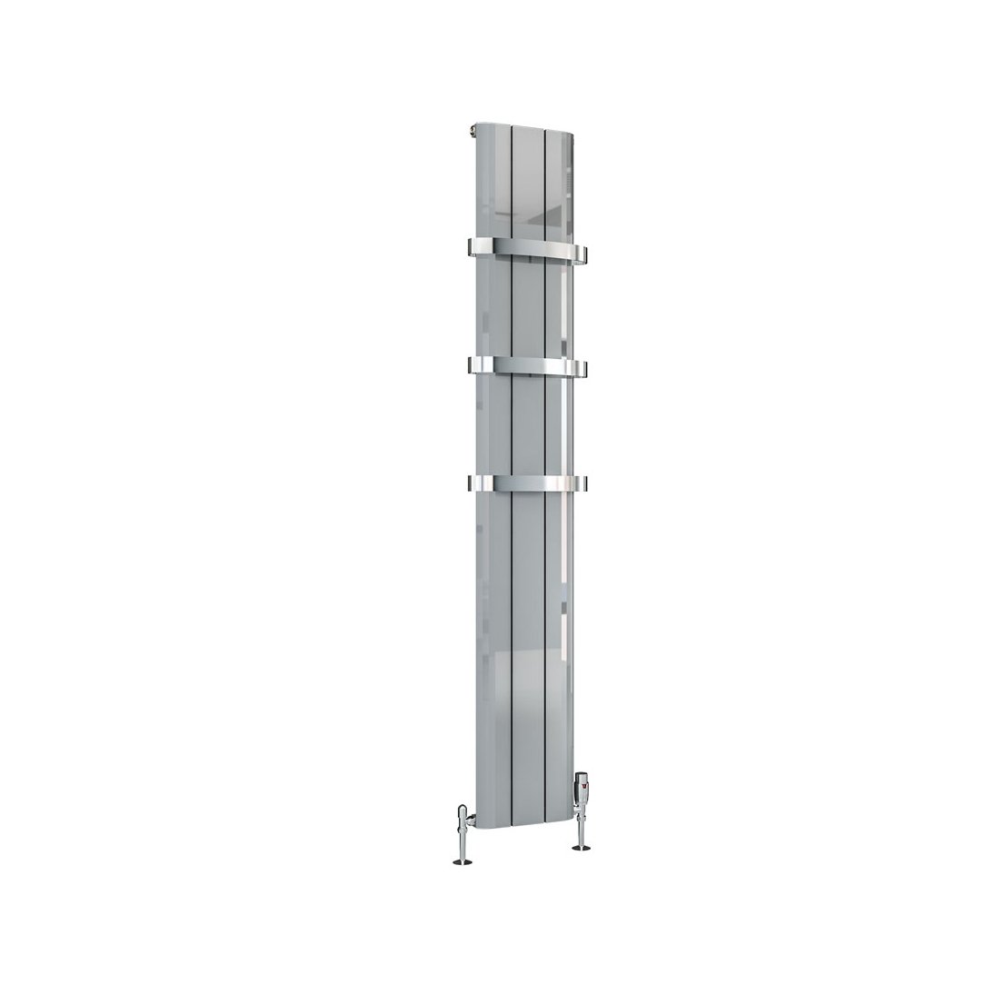 Peretti 1800 x 280 Aluminium Radiator Polished Aluminium