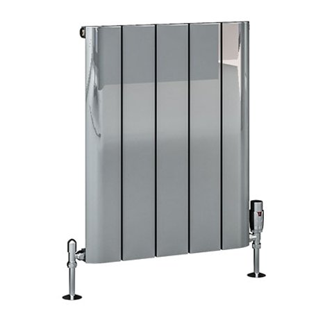 Peretti 600 x 470 Aluminium Radiator Polished Aluminium