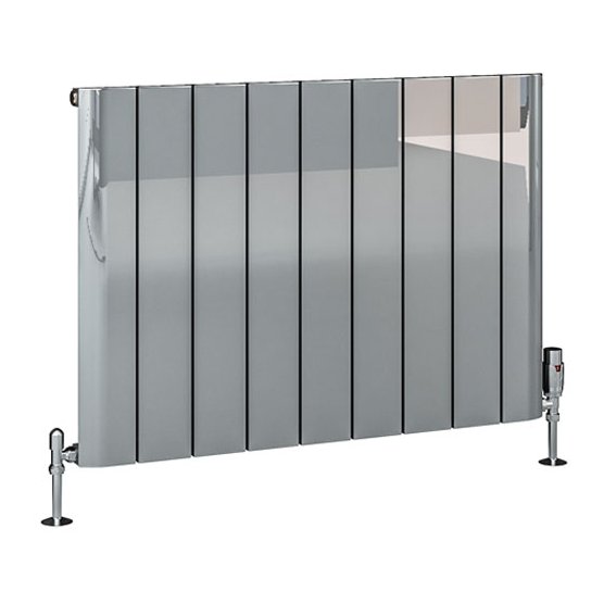 Peretti 600 x 850 Aluminium Radiator Polished Aluminium
