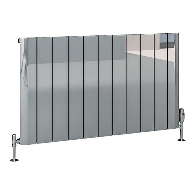 Peretti 600 x 1040 Aluminium Radiator Polished Aluminium