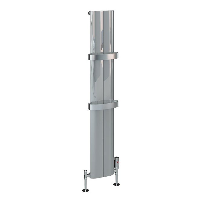 Berlini 1200 x 185 Aluminium Radiator Polished Aluminium