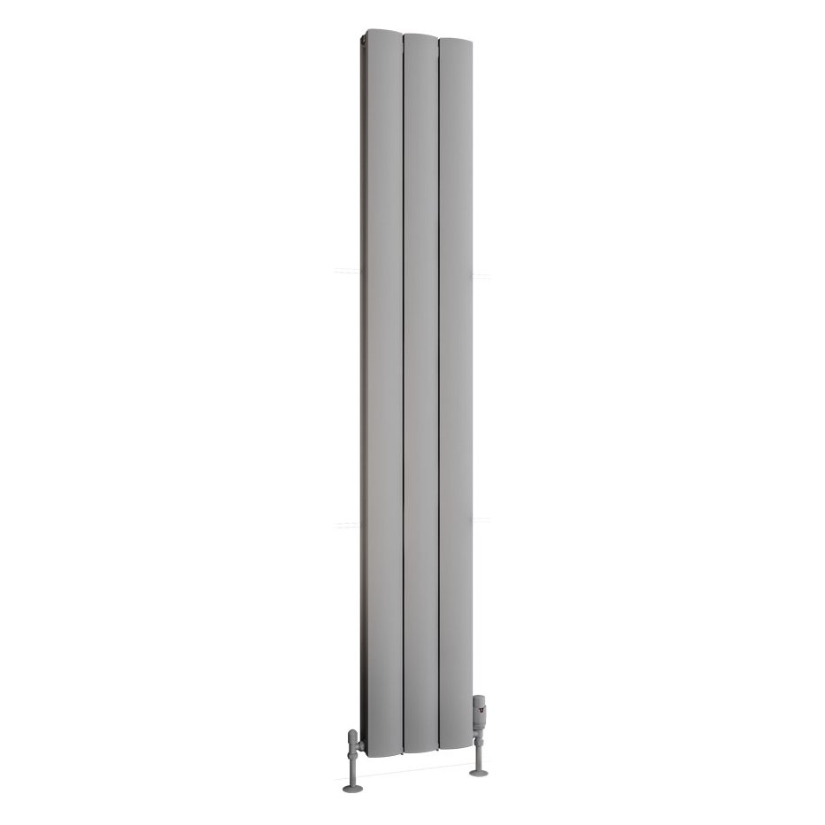 Guardia 1800 x 280 Aluminium Radiator Matt Grey