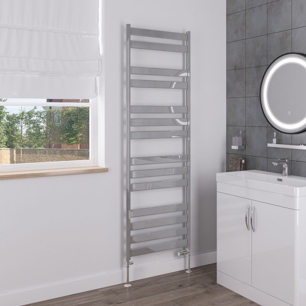 Pelago Aluminium Towel Rail 1800x600mm Polished Aluminium