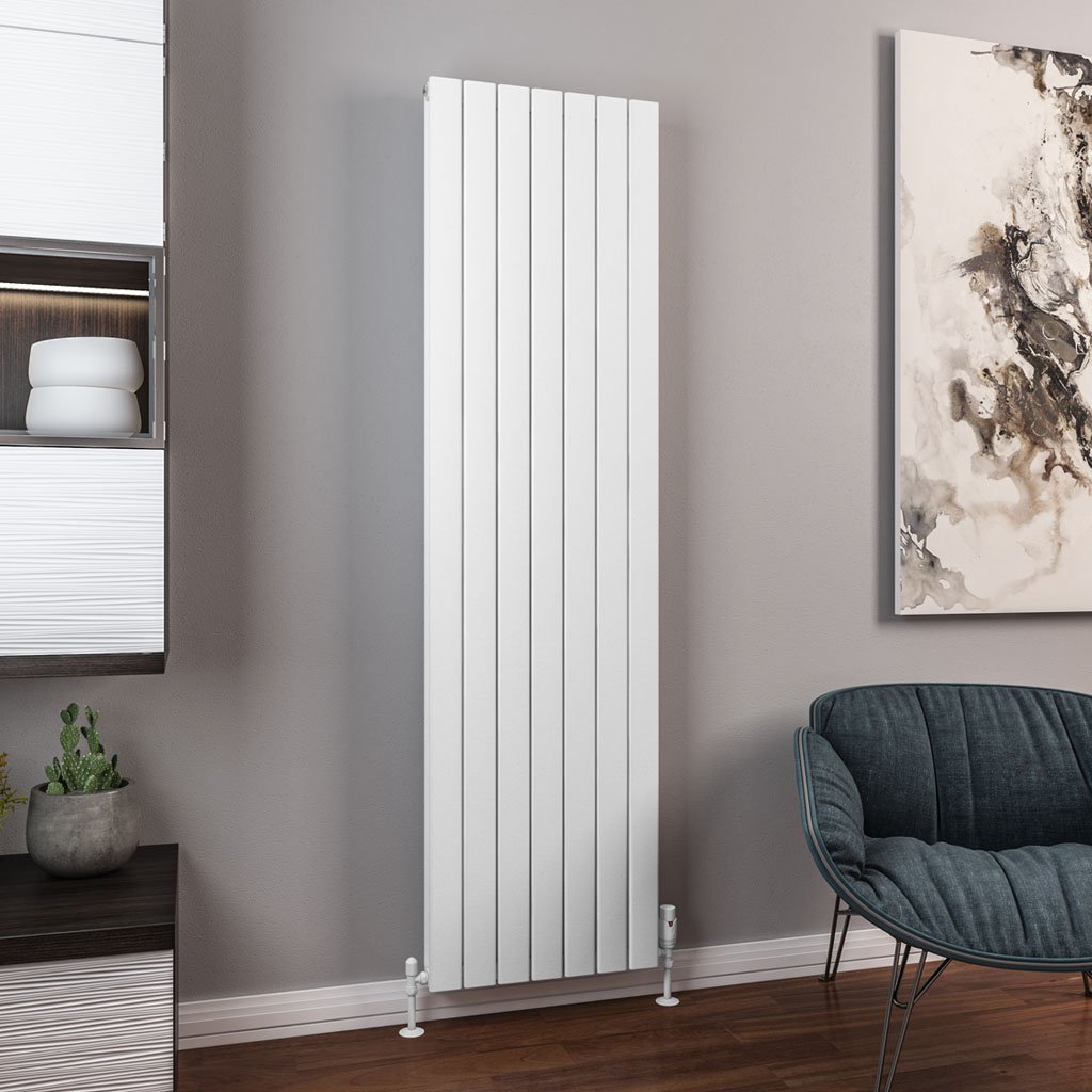 Hadleigh 1800 x 485 Aluminium Radiator Matt White