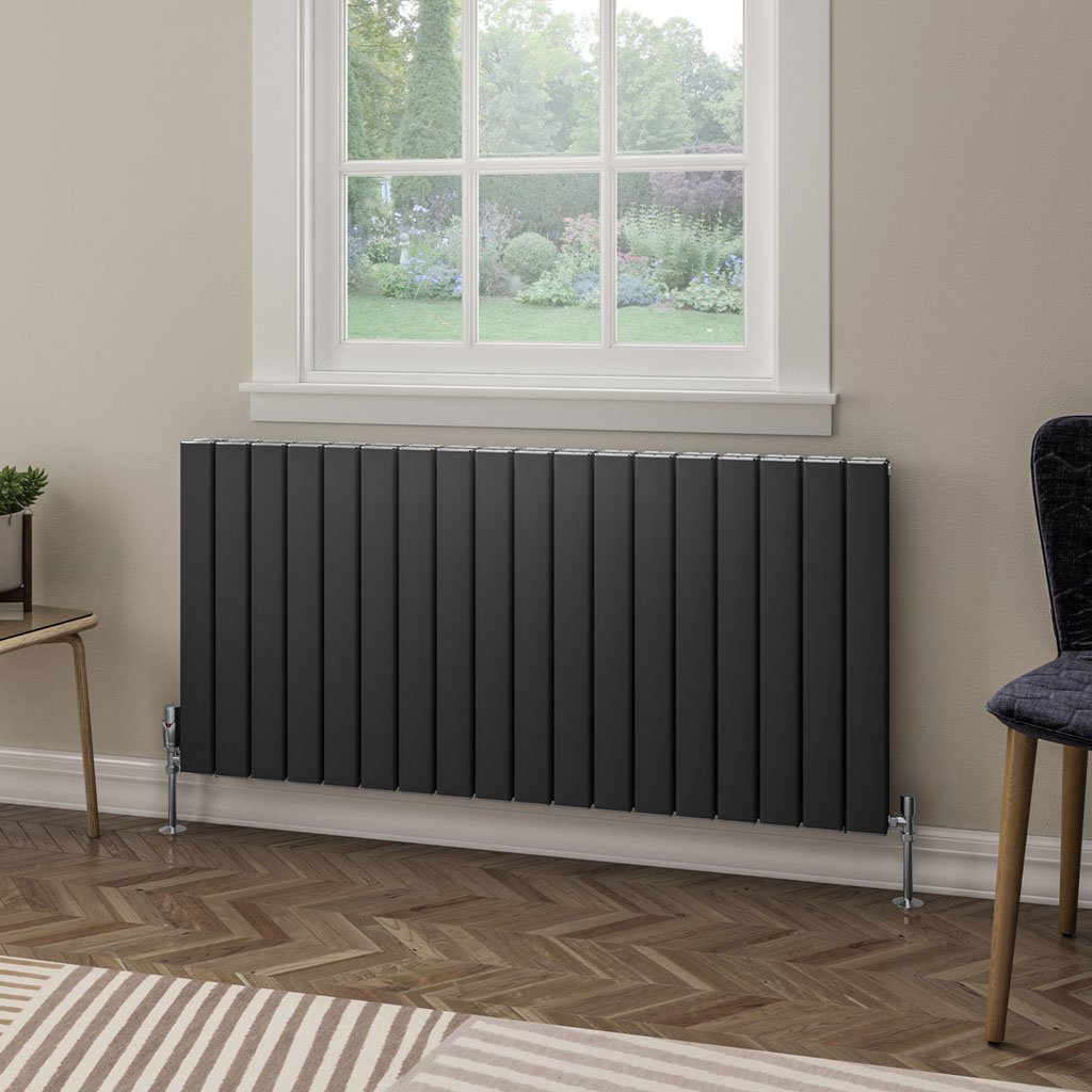 Hadleigh 600 x 1255 Aluminium Radiator Matt Anthracite