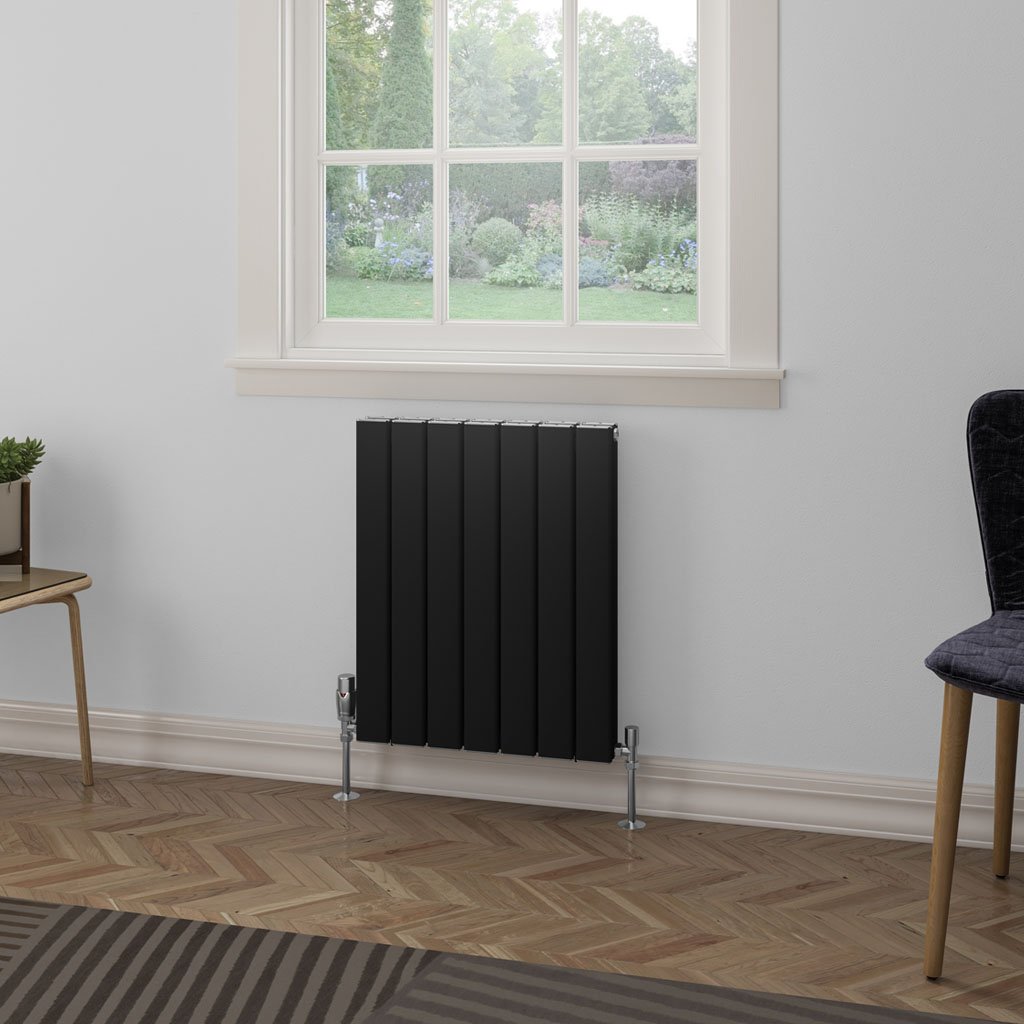 Hadleigh 600 x 485 Aluminium Radiator Matt Black