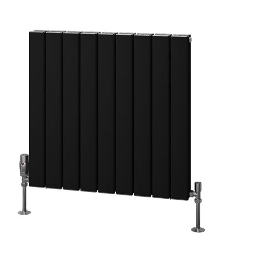 Hadleigh 600 x 625 Aluminium Radiator Matt Black