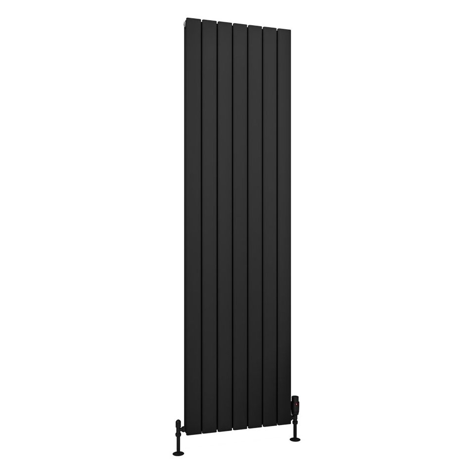 Hadleigh 1800 x 485 Aluminium Radiator Matt Black